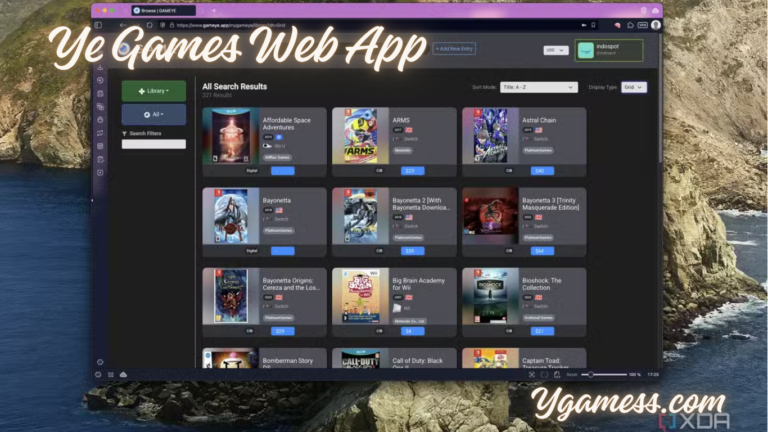 Ye Games Web App