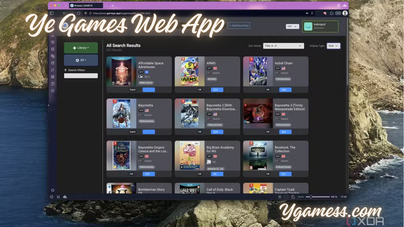 Ye Games Web App